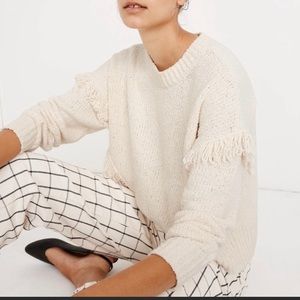 Madewell Montford Fringe sweater in small